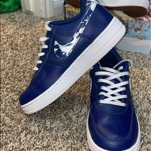 COPY - Little boy blue and white air forces ones